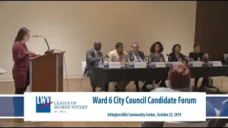 Ward 6 Candidate Forum  10-23-19