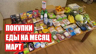 ПОКУПКИ ЕДЫ НА МЕСЯЦ ✔ МАРТ ✔ СКОЛЬКО Я ТРАЧУ? #светланабисярина