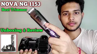 NOVA NG 1153 Digital USB Trimmer Unboxing & Review | Best Trimmer For Men Latest Nova Trimmer Review