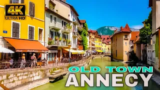 🇫🇷Annecy, France - Walking Tour in Old Town - Little Venice of the French Alps[4K]