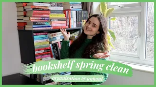 BOOKSHELF SPRING CLEAN // every book I own + a huge book unhaul