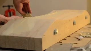 A wooden mold for make skateboards