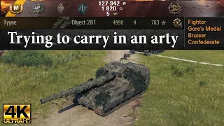 Object 261 video in Ultra HD 4K🔝 Trying to carry in an arty 4998 dmg,  4 kills 🔝 World of Tanks ✔️