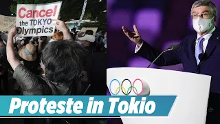 Olympia 2021: Drinnen Party, draußen | Proteste vor dem Stadion in Tokio