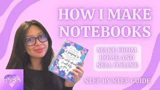 How I make notebooks from home *to sell* #smallbusiness #notebook #diynotebook