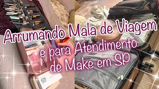 ARRUMANDO MALA DE VIAGEM E MAQUIAGEM PARA ATENDIMENTOS EM SP