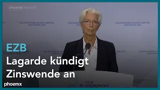 EZB-Chefin Lagarde zur Zinswende am 09.06.22