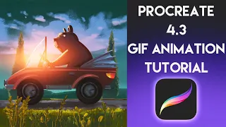 Procreate 4.3 GIF Animation Tutorial [how to do a looping parallax scrolling effect]