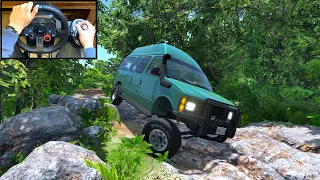 Off-Road Camper Van Realistic Driving!! - BeamNG.drive - Logitech G29
