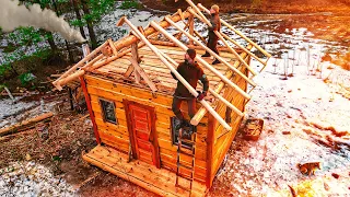 How We Built Our Dream Off-Grid Cabin in the Woods! Modern Bushcraft