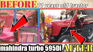 mahindra turbo (595Di tractor) 11years old full🎨 painting And restoration😲] महीन्द्रा टरबो (595Di)..