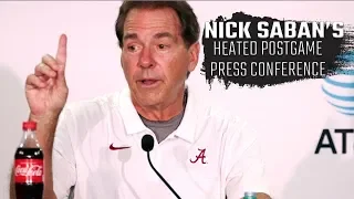 Nick Saban's heated press conference after 62-10 win over New Mexico State