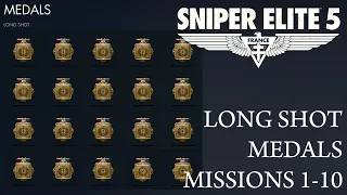 Sniper Elite 5 All Long Shot Gold Medals - Missions 1-10 (Normal and Authentic)