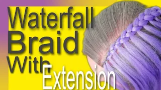 Waterfall Braid with kanekalon