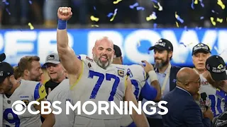 Los Angeles Rams' offensive tackle Andrew Whitworth discusses Super Bowl win