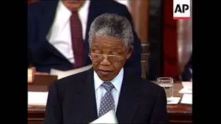 Nelson Mandela appeals to Congress to support the struggle for a multiracial democracy in South Afri