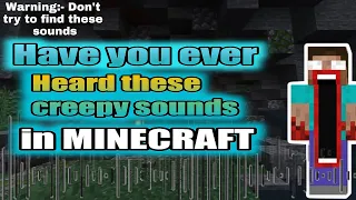 top 5 terrifying noises in Minecraft | creepy noises of Minecraft in hindi | Indian gamer