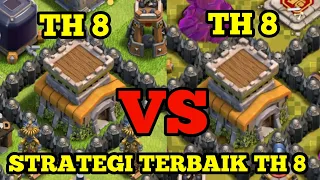 TH 8 VS TH 8! CARA MENGGUNAKAN FULL HOG RIDER - STRATEGI WAR TH 8 | COC INDONESIA 720p