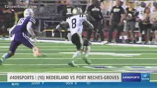 Nederland High School takes the win from Port Neches-Groves 38 - 28 at Mid-County Madness in the Gam