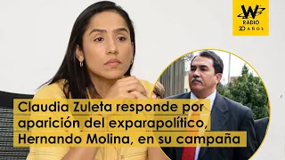 Claudia Zuleta responde por aparición de Hernando Molina en su campaña