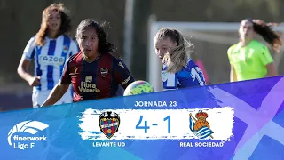 RESUMEN Y GOLES LEVANTE UD vs REAL SOCIEDAD, Jornada 23, FINETWORK LIGA F