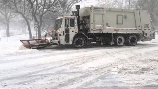 COMPILATION OF DSNY, NEW YORK CITY DEPARTMENT OF SANITATION, PLOWING AWAY DURING WINTER STORM JONAS.