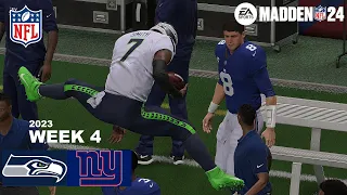 Madden 24 Seattle Seahawks vs New York Giants Week 4 Full Simulation 2023 PS5 4K Game Play