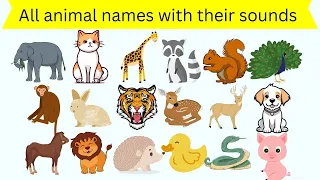 All animal names with their sounds | Animal names in english | #video