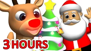 "Kids Christmas Songs" 3 Hours | Rudolf, Santa Claus, Frosty & More, Children Busy Beavers