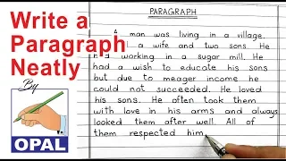 OPAL English Handwriting-Write a paragraph neatly