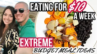 HOW TO EAT FOR $10 A WEEK | EXTREME Budget Grocery Haul & FULL Meal Plan | Vegan On A Budget