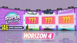 Opening 150 SUPER WHEELSPINS & Wheelspins in Forza Horizon 4!?