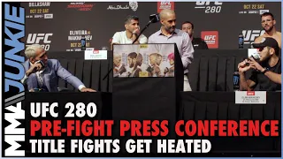 UFC 280 Pre-Fight Press Conference: Charles Oliveira vs. Islam Makhachev Gets Heated