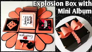 Explosion Box with Scrapbook/Album Tutorial | Valentine Day Card Ideas | By Creativepiu