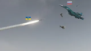 Die or survive! Russia's best Sukhoi SU-34 pilot made a huge mistake while escape Ukrainian missile.