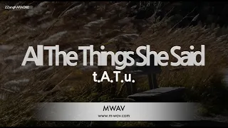 t.A.T.u.-All The Things She Said (Karaoke Version)