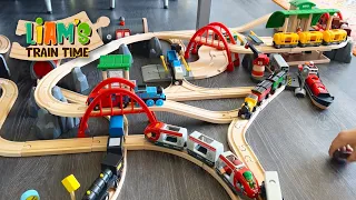 Extending and Playing with Brio World 33052 Deluxe Railway Set | Wooden Train Tracks for Kids | FULL
