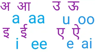 |हिंदी मात्राओं की इंग्लिश| औ की मात्रा| ऊ की मात्रा| Hindi matra ki English| oo au ah| ee e ou| u e