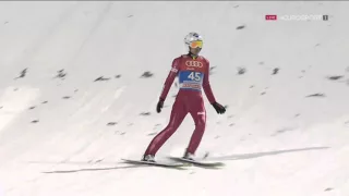 Kamil Stoch - 124,5m - Bischofshofen 2016 - Qualification + polish commentary