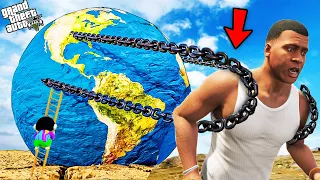 GTA 5 : Franklin Become Strongest Man Ever To Pull Whole Earth in GTA 5!(GTA 5 mods)