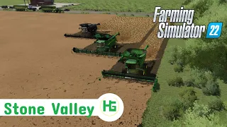 Harvest With 3 Harvesters! FS22 Timelapse Stone Valley #52