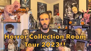 HORROR COLLECTION ROOM TOUR 2023! Busts, Statues, Action Figures & More!!