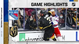 Rangers @ Golden Knights 1/6/22 | NHL Highlights