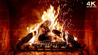 🔥 Crackling Fireplace Ambience 🔥  Relaxing Fireplace Burning in 4K