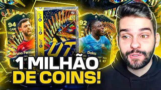 FIZ MAIS DE 1 MILHÃO DE COINS NESSE PACK! TIREI UM TOTS ABSURDO! ULTIMATE TEAM EAFC 24