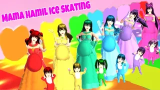 Yuta Mio Celine Masa Kecil Mama Hamil Naik Ice Skating Warna Bayi Nangis! Sakura School Simulator