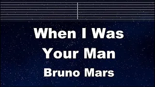 Practice Karaoke♬ When I Was Your Man - Bruno Mars 【With Guide Melody】 Instrumental, Lyric, BGM