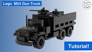 Lego M54 Gun Truck Tutorial! (MOC)