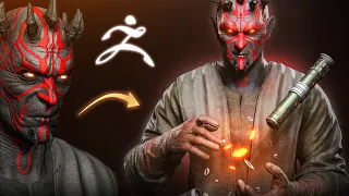 3D Sculpting the DARTHMAUL in Zbrush | All Tips