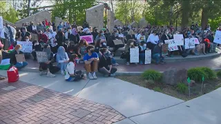 Pro-Palestine rally in downtown Boise, protesters demand cease-fire in Gaza